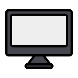 computer icon in filled line style for any vector