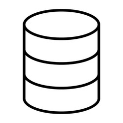 Database line icon simple minimal 96x96 pictograph vector