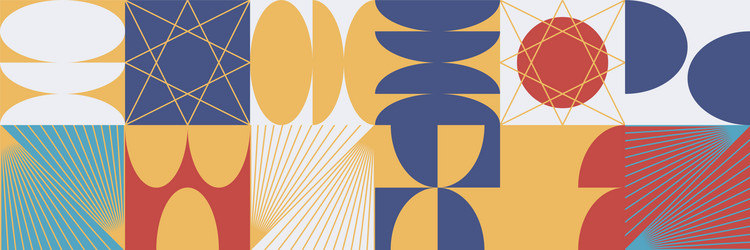 horizontal abstract pattern design vector image