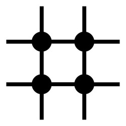 incomplete grid structure flat icon image vector image