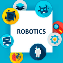 robotics tech template vector