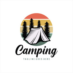 Vintage Camping Emblems & Badges Vector Image