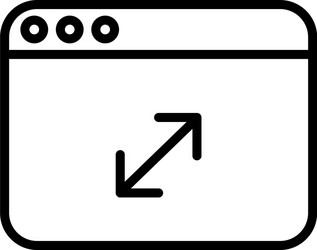 webpage template with arrows line style icon vector image