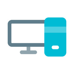 crucial hardware for processing data in computers vector image