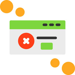 dialog box error flat style icon design vector image