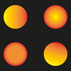 gradient circles set warm glowing effect abstract vector image