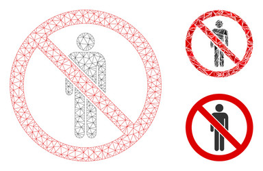 no man mesh wire frame model and triangle vector image