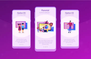 parental control software app interface template vector