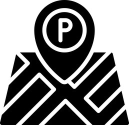 parking map icon location and navigation vector image