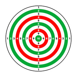 shooting range paper target with divisions marks vector image