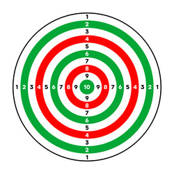 shooting range paper target with divisions marks vector