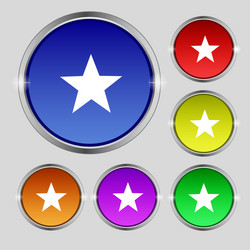 star sign icon favorite button navigation symbol vector image