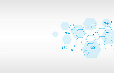technology geometric hexagon pattern vector image
