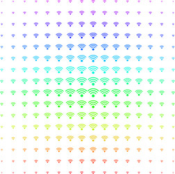 Wi-fi source shape halftone spectral grid vector