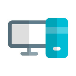 crucial hardware for processing data in computers vector image