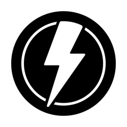 Lightning Bolt Circle Icon vector image