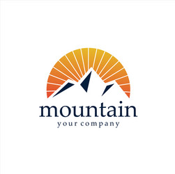 mountain vintage logo template Vector Image
