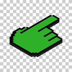 mouse cursor isometric pixel icon web click vector image