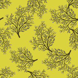 nature seamless pattern with random forest tree vector image