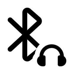 wireless headset connected with device vector image