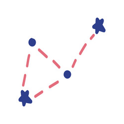 constellations made in a doodle style graphics vector