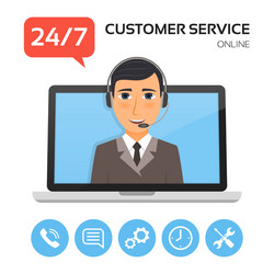 customer servicetechnical support call center vector image
