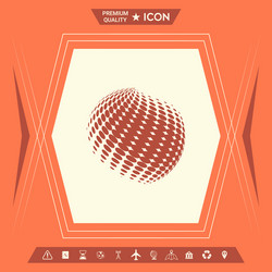 Earth logo - halftone effect Royalty Free Vector Image