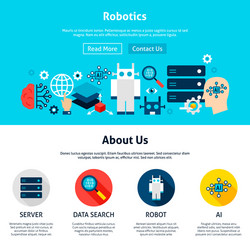 robotics website design vector image