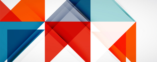 set triangle geometric backgrounds vector image