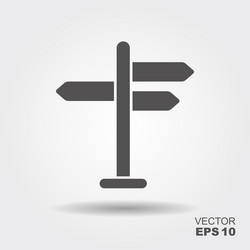 signpost pointer icon signflat style vector image