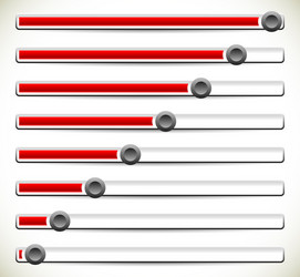 vertical sliders adjusters or loading bars ui gui vector image