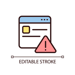 website error pixel perfect rgb color icon vector image