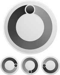 black and white preolader buffer shape symbol vector image