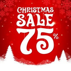 Christmas Sale - 75% Off! Vector Image