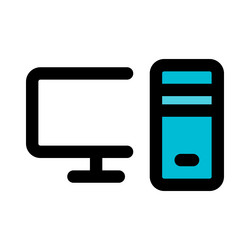 crucial hardware for processing data in computers vector image