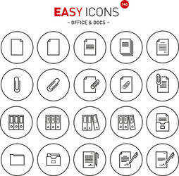 easy icons 14b docs vector image