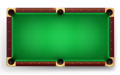 Empty pool table realistic detailed vector