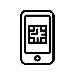 qr code scan icon vector image
