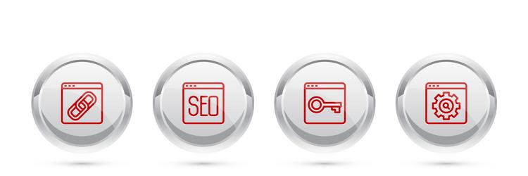 set line browser window seo optimization secure vector image