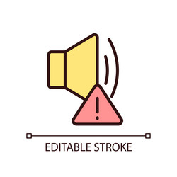 sound error pixel perfect rgb color icon vector image