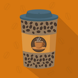 take away coffee cup design vector