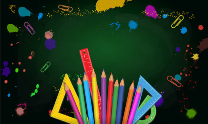 back to school banner template design with frame vector image