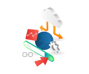 Cloud Data Server Network vector image