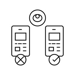 contrast ratio ux ui design line icon vector image