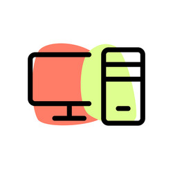 crucial hardware for processing data in computers vector image
