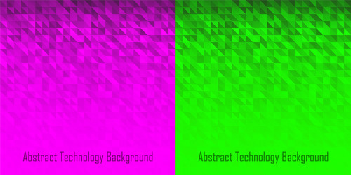 geometric background set triangle pattern vector image