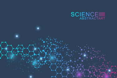 hexagonal abstract background big data vector image