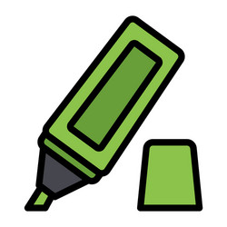 highlighter icon in filled line style for any vector image