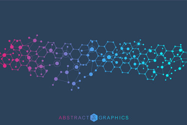 Science network pattern connecting lines and dots vector