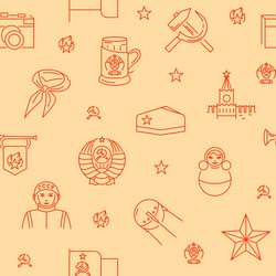 seamless pattern with soviet symbols vector image